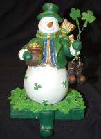 IRISH SNOWMAN STOCKING HOLDER